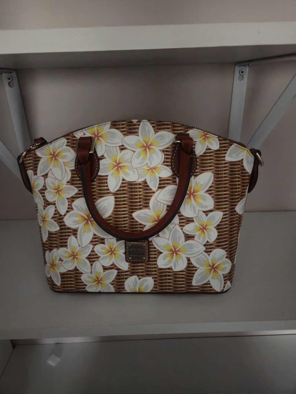 Dooney & Bourke Plumeria Geena Woven-Print Bag New
